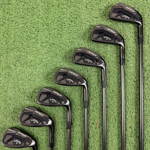 Callaway Apex 21 Black Smoke Iron Set 5-PW AW Recoil Dart F4 Stiff -3/4 Short