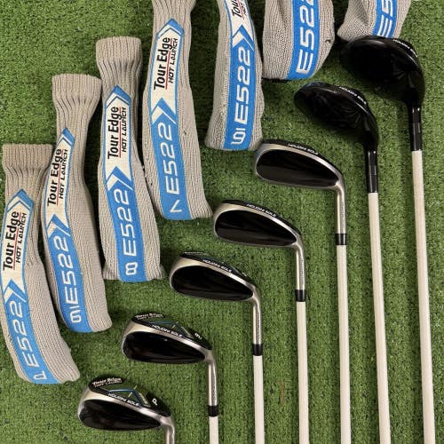 Tour Edge Hot Launch Iron Wood E522 Hybrid Iron Set 4-PW Fubuki HL Senior A Flex