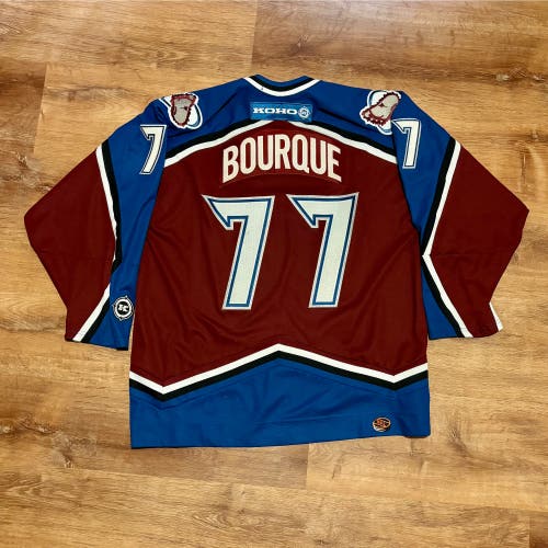Koho Ray Bourque Colorado Avalanche Jersey Vintage Away Burgundy Blue (L)