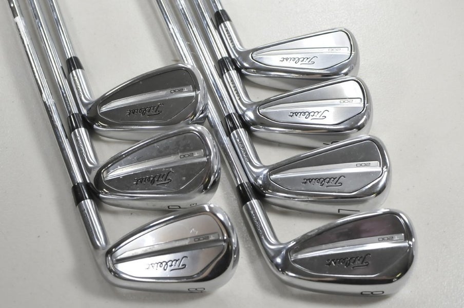 Titleist T200 2023 5-PW,48* Iron Set Stiff Flex Right AMT Black Steel # 213219