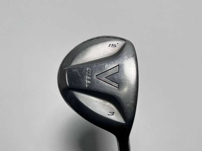 TaylorMade V Steel 3 Fairway Wood 15* MAS2 Senior Graphite Mens RH