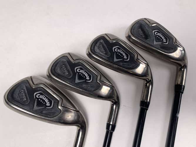 Callaway Fusion Wide Sole Iron Set 7-PW 75g Senior Graphite Mens RH
