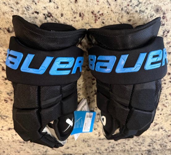 Custom Bauer Supreme Mach Black w/ Blue Gloves 14"