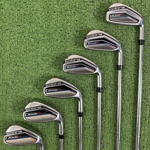 Cobra King F7 One Length Iron Set 5-PW KBS Tour FLT 120 Steel -1/2” Short
