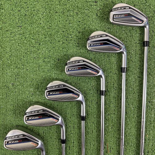 Cobra King F7 One Length Iron Set 5-PW KBS Tour FLT 120 Steel -1/2 Short