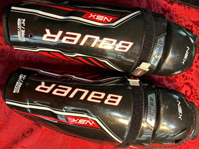 Senior Bauer NSX 14" Shin Pads (Used)