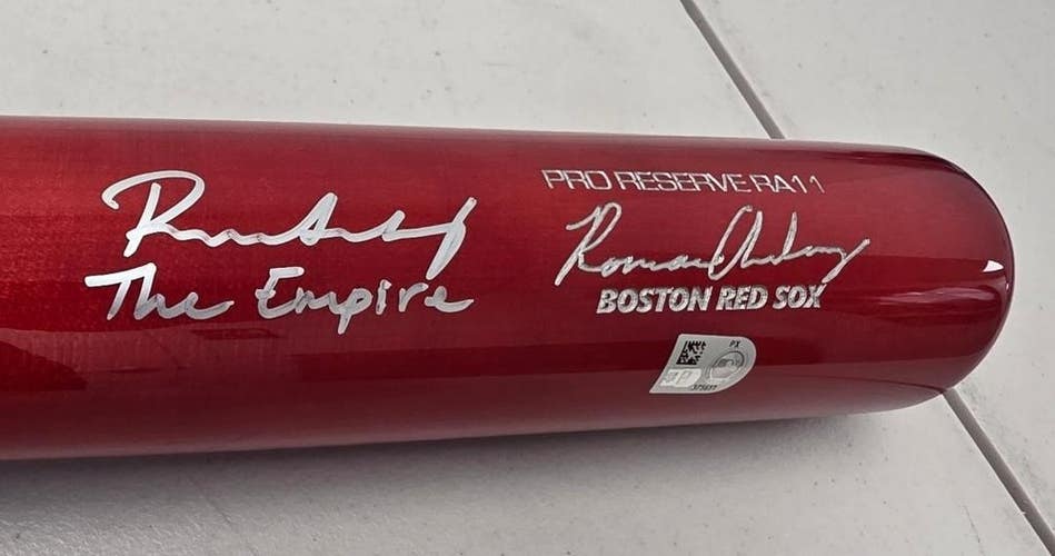 Red Sox ROMAN ANTHONY Autographed "The Empire" SIGNED Victus Game Model RED Bat