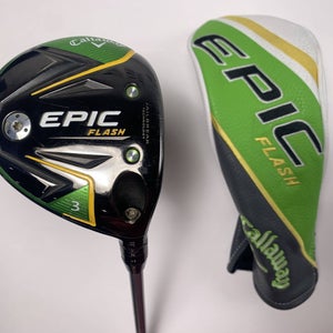 Callaway EPIC Flash 3 Fairway Wood 15* Project X EvenFlow 6.0 65g Stiff  RH HC