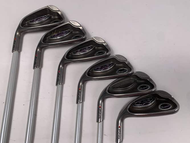 Ping Rhapsody Iron Set 6-PW+GW Red Dot 1* Flat ULT 129 Ultra Light Ladies LH