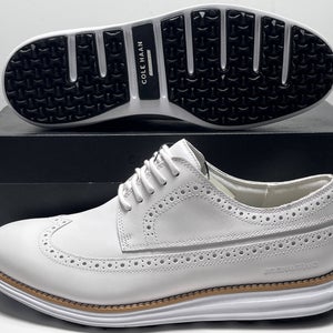 Cole Haan Zerogrand OG Wingtip Oxford Golf Golf Shoes White Mens SZ 9.5 (C37230)