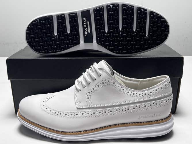 Cole Haan Zerogrand OG Wingtip Oxford Golf Golf Shoes White Mens SZ 9.5 (C37230)