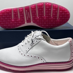 Cole Haan OG Shortwing Golf Golf Shoes White Crystal Rose Womens SZ 6.5 (W30276)