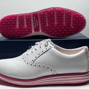 Cole Haan OG Shortwing Golf Golf Shoes White Crystal Rose Women's SZ 9 (W30276)