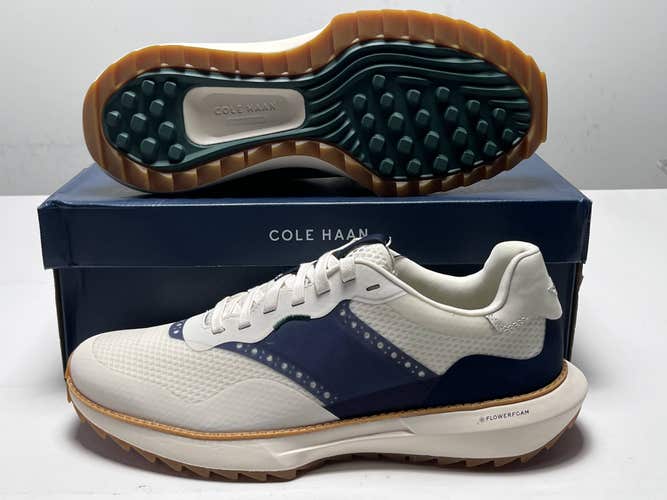 Cole Haan GP Ashland Golf Golf Shoes Ivory Navy Blazer Men's SZ 12 (C38976)