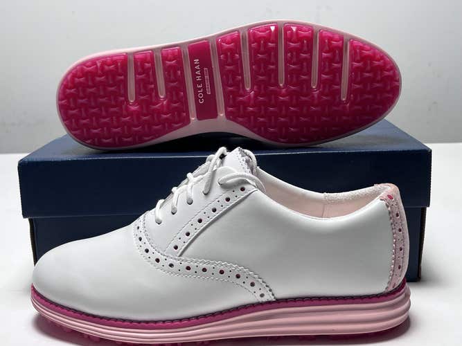 Cole Haan OG Shortwing Golf Golf Shoes White Crystal Rose Women's SZ 7 (W30276)