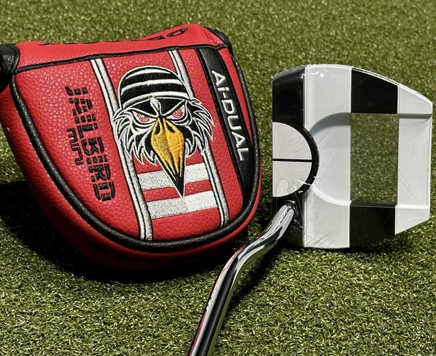 Odyssey Ai Dual Jailbird Mini 1/2 Ball Mallet Putter 34" w/ Headcover RH NEW