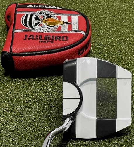Odyssey Ai Dual Jailbird Mini 1/2 Ball Mallet Putter 33" w/ Headcover RH NEW