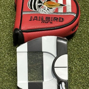 Odyssey Ai Dual Jailbird Mini 1/2 Ball Mallet Putter LEFT Hand 33" w/ Cover LH