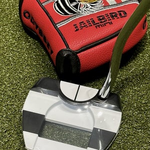 Odyssey Ai Dual Jailbird Mini 1/2 Ball Mallet Putter LEFT Hand 35" w/ Cover LH