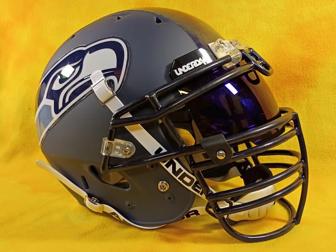 Seattle Seahawks custom fullsize Schutt DNA Pro Plus football helmet large