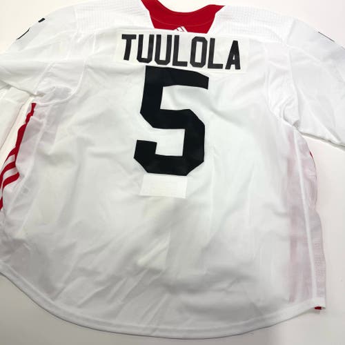 Used White Chicago Blackhawks Adidas MIC Practice Jersey | Size 58 | Tuulola #5