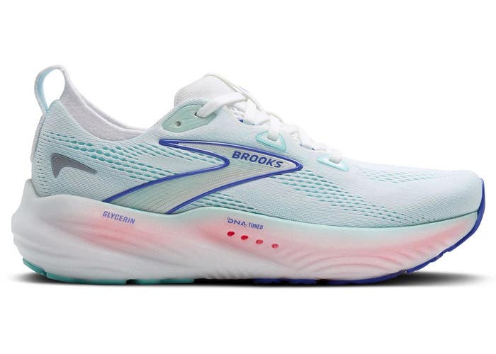 Size 7.5 - Brooks Glycerin 22 White Blue (Women's) 120434-1B-110