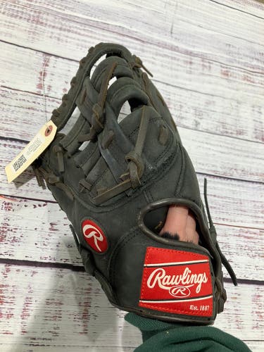 Black Rawlings Premium Series LH First Base Baseball Glove 12.5" (Used)