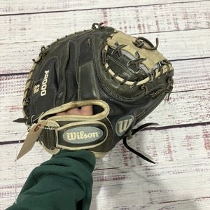 Black Wilson A2000 RH Catcher's Baseball Glove 34" (Used)