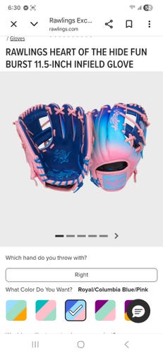 Rawlings RH Infield Heart of the Hide Baseball Glove 11.5" (New)