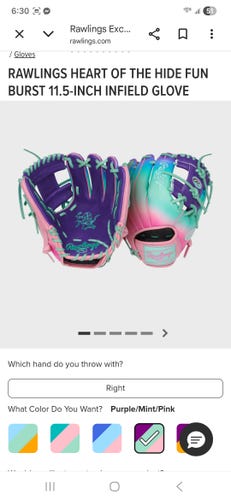 Rawlings RH Heart of the Hide Baseball Glove 11.5" (New)