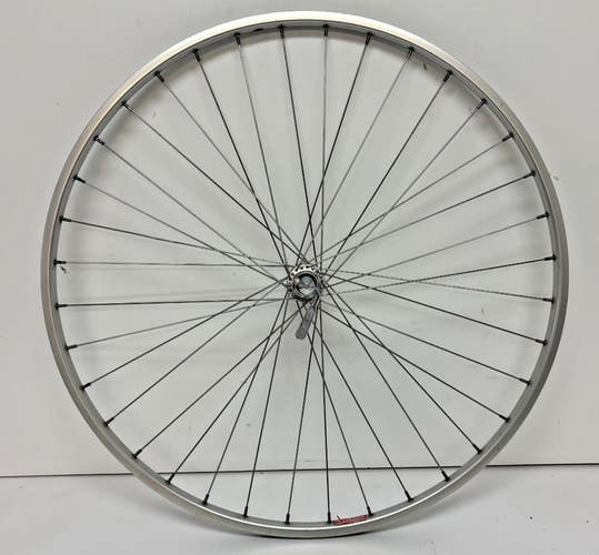 Vintage Araya 36-Spoke Silver Aluminum 700C Front Wheel Sansin Sealed Hub