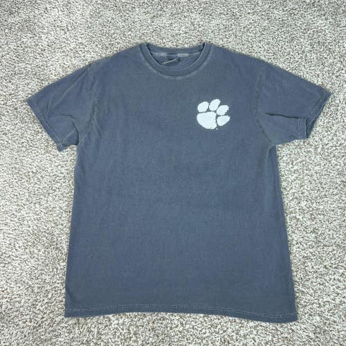 Clemson Tigers Shirt Mens Large Gray NCAA Football College Comfort Colors Tee T