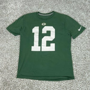 Green Bay Packers Shirt Mens Medium Green NFL Football Nike Aaron Rodgers Jersey
