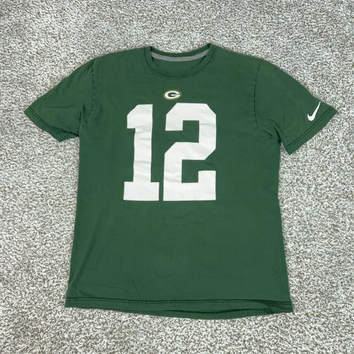 Green Bay Packers Shirt Mens Medium Green NFL Football Nike Aaron Rodgers Jersey