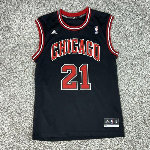 Chicago Bulls Jersey Mens Small Black NBA Basketball Jimmy Butler 21 Adidas