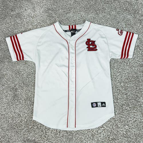 St Louis Cardinals Jersey Youth Boys XL White MLB Baseball Adidas Pujols 5 Sport