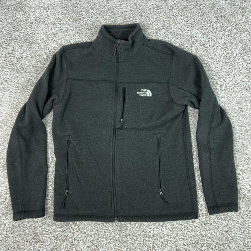 The North Face Jacket Mens Medium Gray Full Zip Fleece Windbreaker Outdoor Gorp