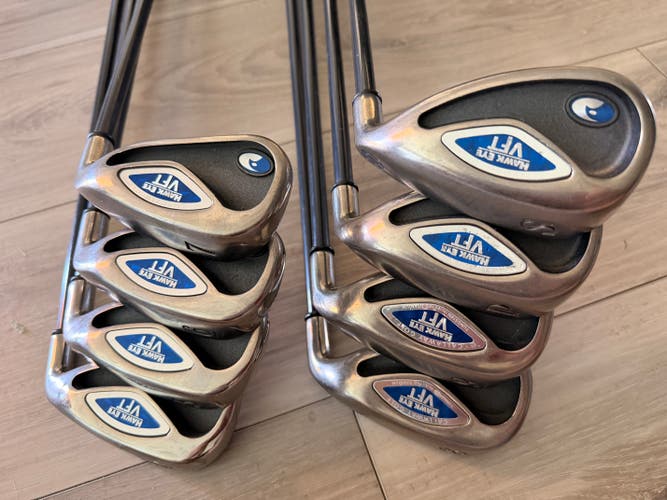 Callaway Hawk Eye VFT Iron Set 4-9 PW SW RH Graphite Regular Flex Golf 8 Clubs