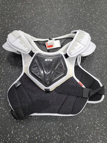 Used STX STALLION 900 Lacrosse Shoulder Pads White LG 11849-S000037843