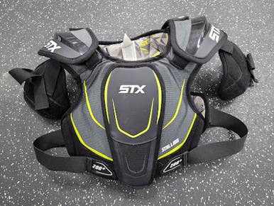 Used STX STALLION 200+ Lacrosse Shoulder Pads Grey LG 11849-S000037835