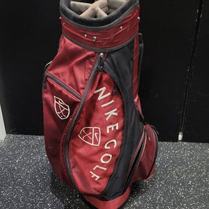 Used Nike 5 WAY CART BAG Mens Cart Bag Maroon 11849-S000037818