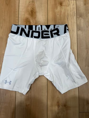 White Men's XL Youth Under Armour Game Pants (New)