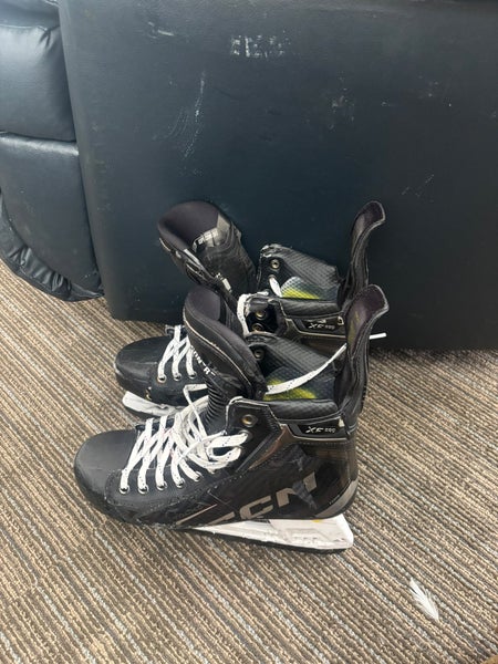 Black/Gray 2024 CCM Tacks XF Hockey Skates Wide Width Pro Stock 8.5 (Used)