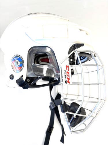 Used CCM FL60 HELMET FLCAGE L Helmet Cage Combo White LG 11860-S000305857