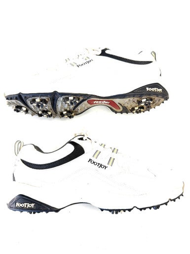 Used Foot Joy 45335 12 WIDE Mens Golf Shoes White Senior 12 11860-S000305856