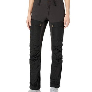 Fjallraven Keb Pant Women 10 Black Tapered Leg Curved Trouser Performance DDR404