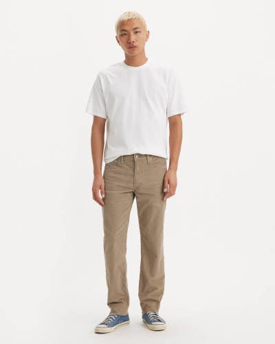 Levi's 511 Jeans Men's 34x34 Beige Corduroy Slim Fit Skinny Leg Trousers DDR365