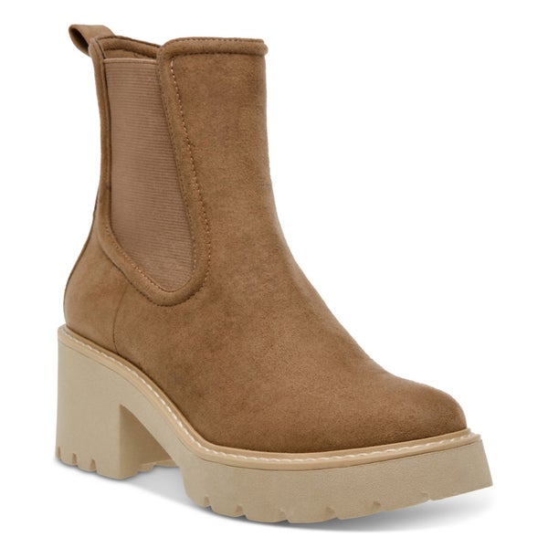 Dolce Vita Tobias Boots Women's US 7.5 Truffle Lug Sole Platform Chelsea LION466