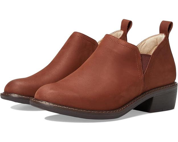 Alegria Merle Boots Womens US 6.5 Brown Leather Slip On Block Heel Shoes KHD1527