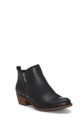 Lucky Brand Basel LK-BASEL-002 Boots Women's US 9.5 Black Leather Bootie KHD1428